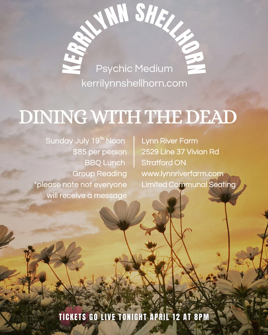 Sold Out! Dining With The Dead - $85 per person - Sunday July 19th 12pm