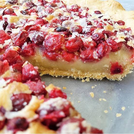 Cranberry Custard Pie Slice (available Thursday Dec 4th)