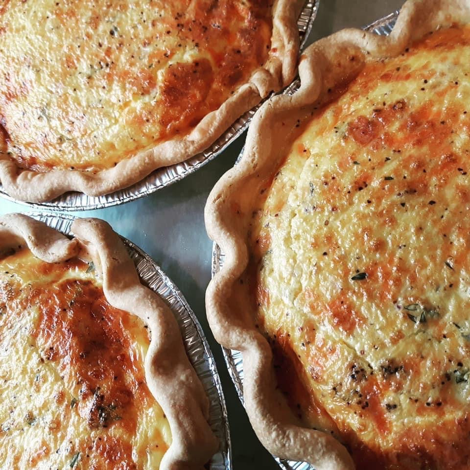 Roasted Vegetable & Goats Cheese Quiche