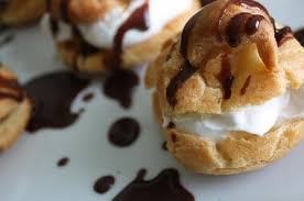 Cream Puffs filled Custard + Cream